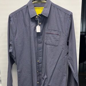 Men's Casual Blue Checkered Shirt
